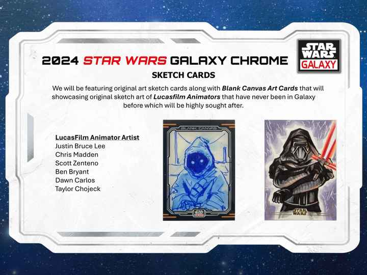 2024 Topps Star Wars Galaxy Chrome Hobby Box (18 Ct)