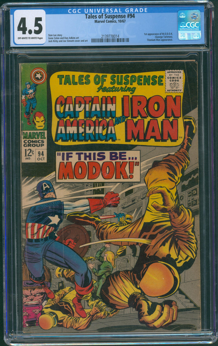 Tales of Suspense #94 4.5 CGC
