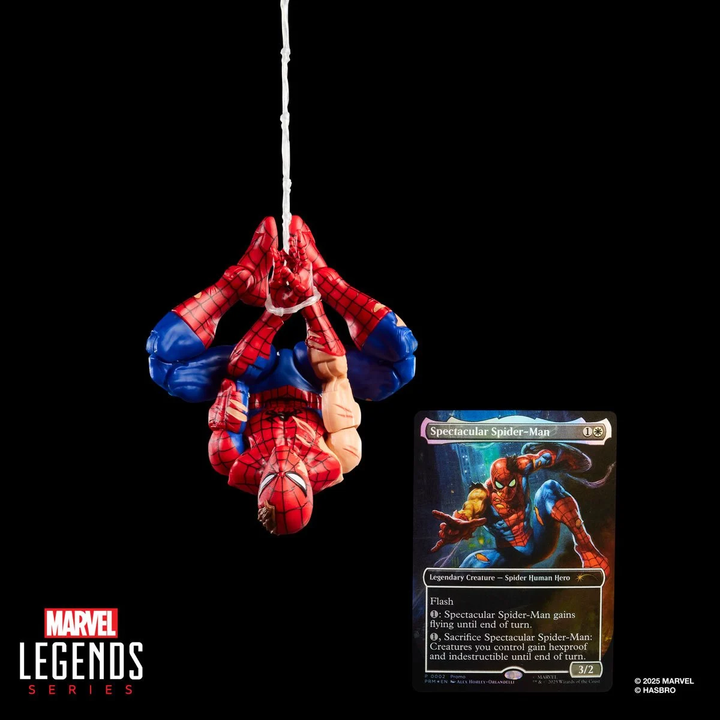 Spider-Man Marvel Legends Magic: The Gathering Battle-Damaged Spider-Man 6-Inch Action Figure and Card