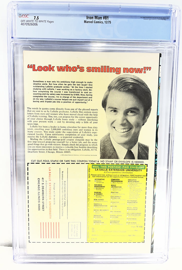 Iron Man #81 CGC 7.5