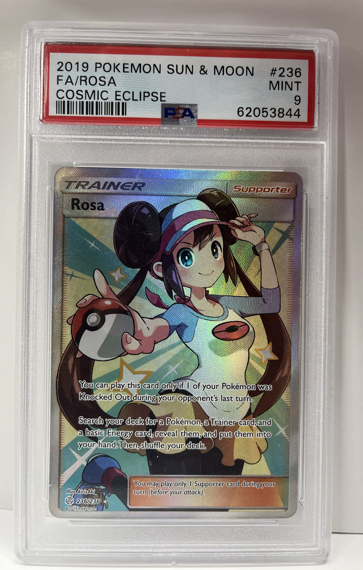 Pokemon 2019 Sun & Moon Fa/Rosa Cosmic Eclipse #236 PSA 9