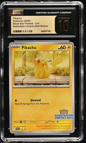Pokemon 2025 Black Star Promos #214 Pikachu CGC 10