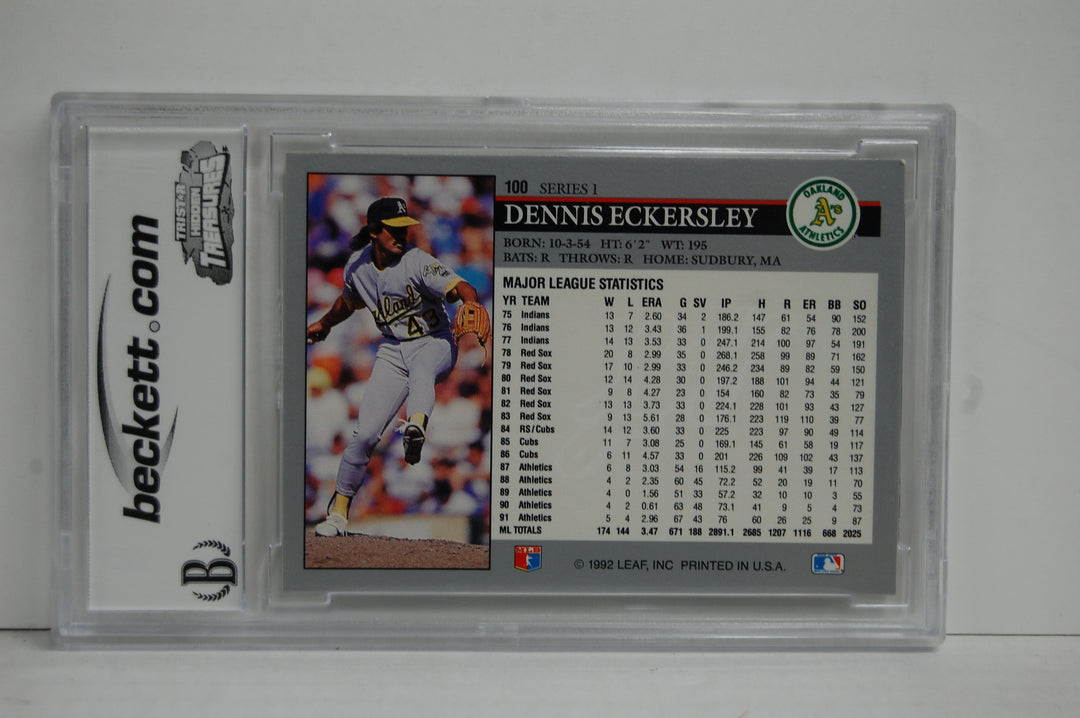 1992 Leaf Baseball Dennis Eckersley #100 BCCG 9