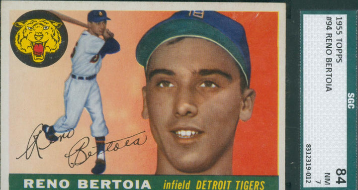 1955 Topps Baseball Reno Bertoia #94 SGC 7