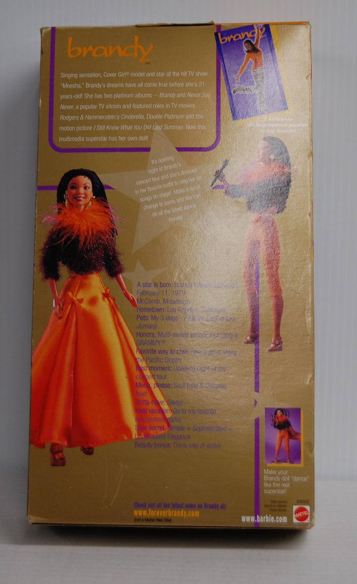 1999 Brandy Barbie Doll With Autographed Poster