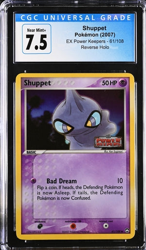 Pokemon 2007 EX Power Keepers 61/108 Shuppet Reverse Holo CGC 7.5