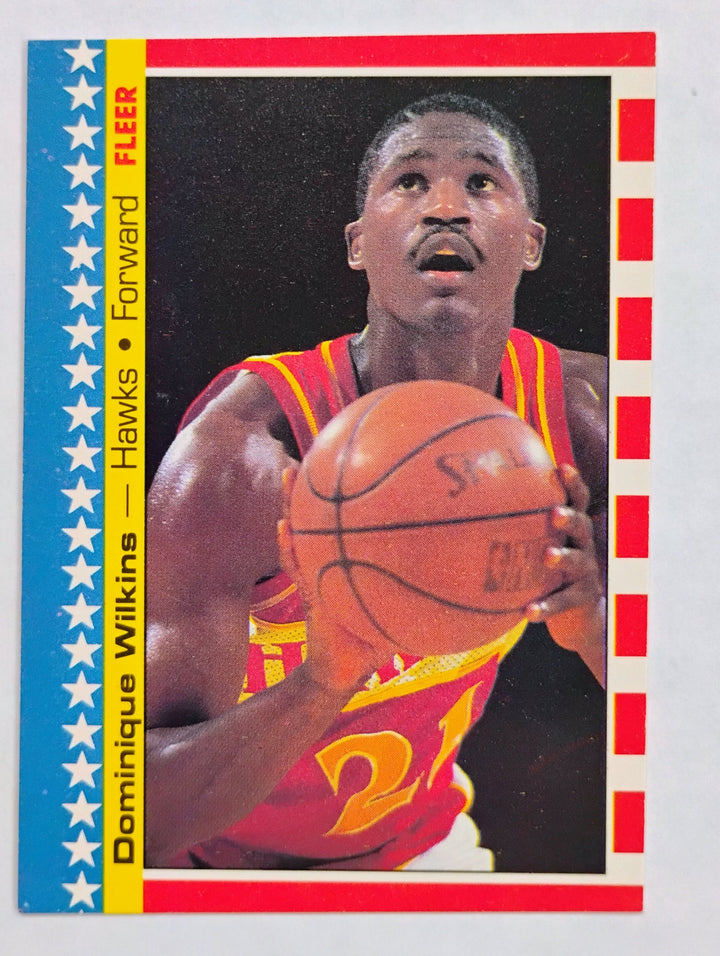 1987-88 Fleer Basketball Dominique Wilkins #7 Sticker