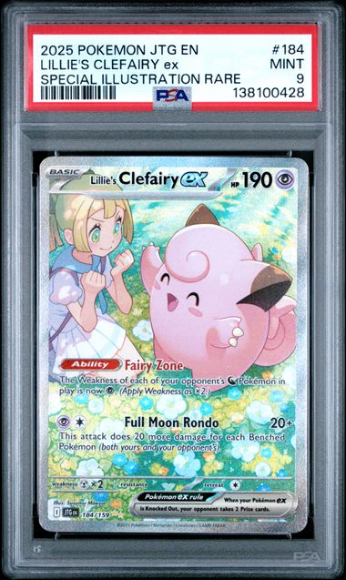 Pokemon 2025 #184 Lillie's Clefairy Ex Special Illustration Rare PSA 9