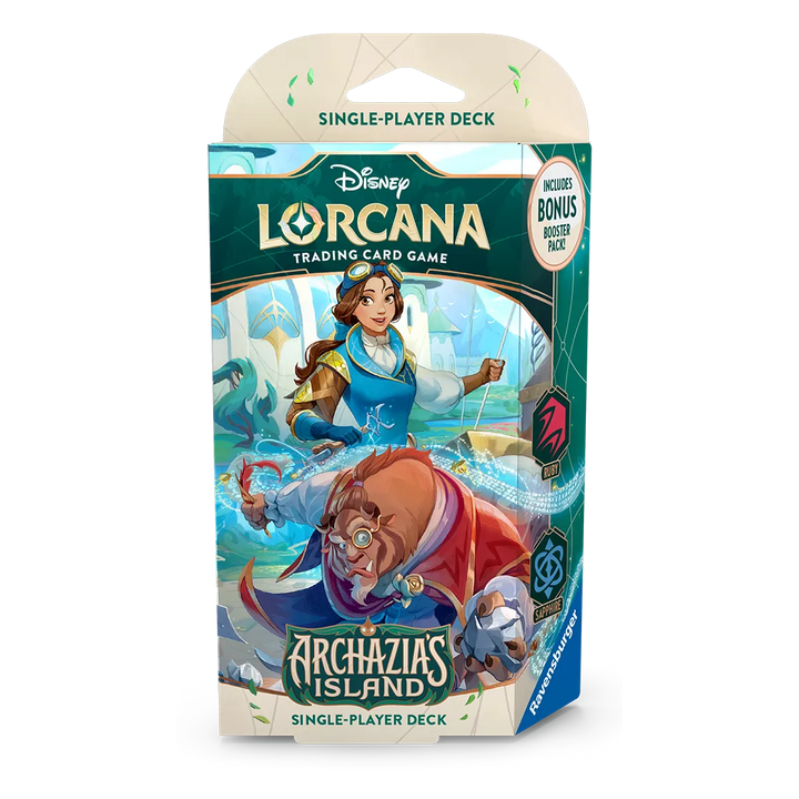 Disney Lorcana TCG: Archazia’s Island - Starter Deck: Ruby/Sapphire (Belle & Beast)