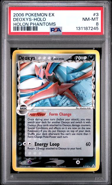 Pokemon 2006 Ex Holon Phantoms  #3 Deoxys-Holo PSA 8