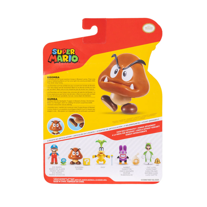 Super Mario Wave 49 1 Goomba w/ Question Block 4in Figure