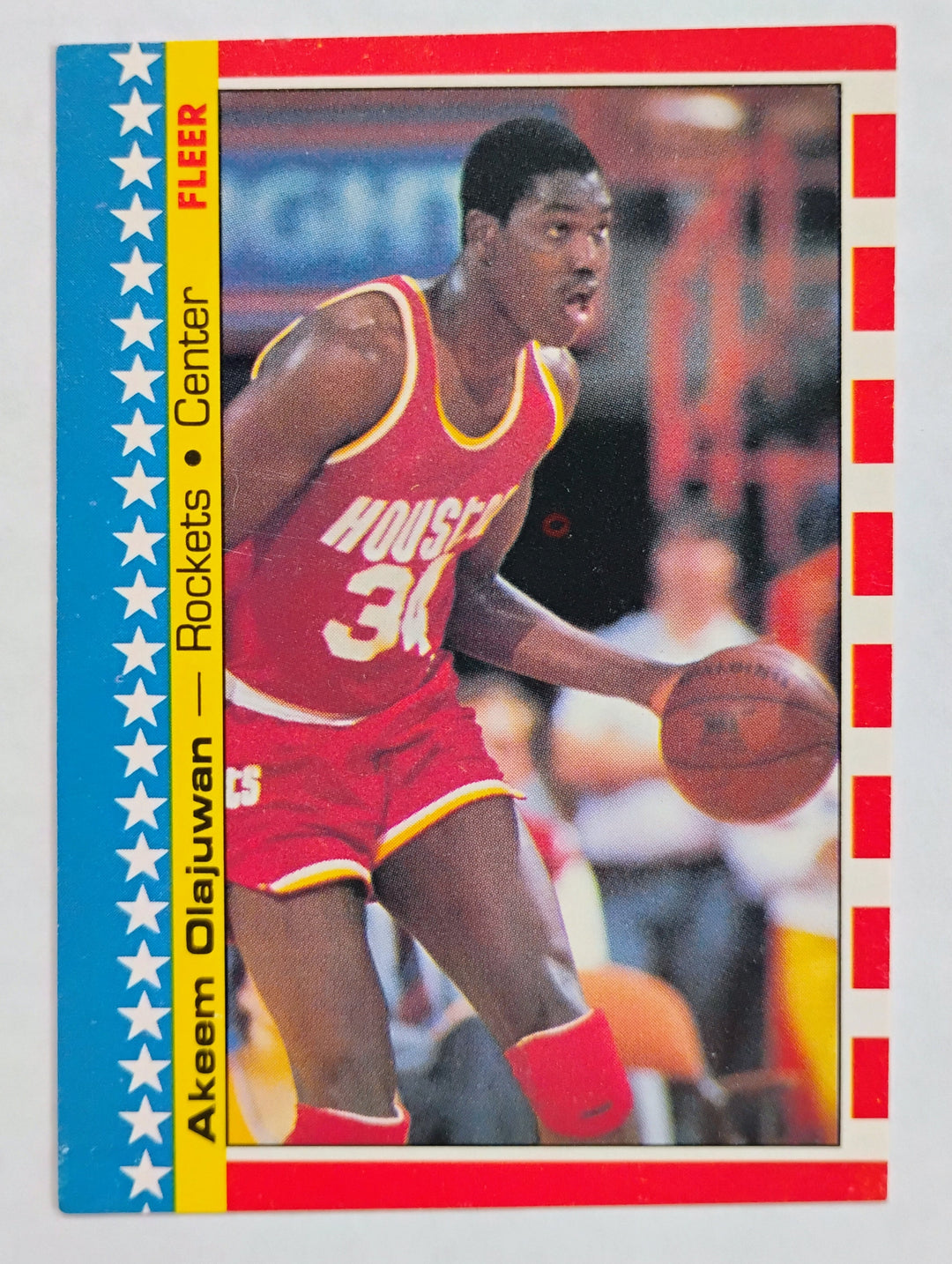 1987-88 Fleer Basketball Akeem Olajuwan #3 Sticker