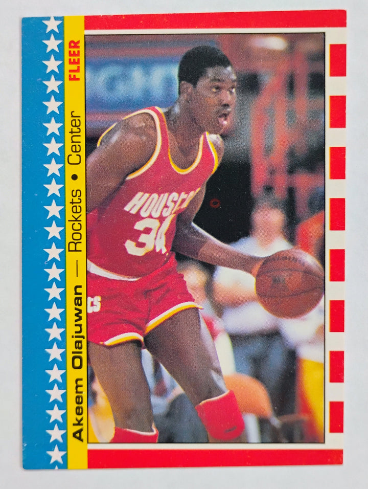 1987-88 Fleer Basketball Akeem Olajuwan #3 Sticker