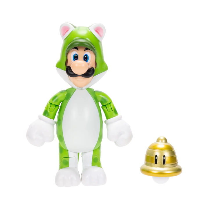 Super Mario Wave 49  Cat Luigi w/ Bell 4in Figure