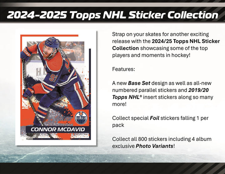 2024-25 NHL Sticker Collection Box - 50 Pack