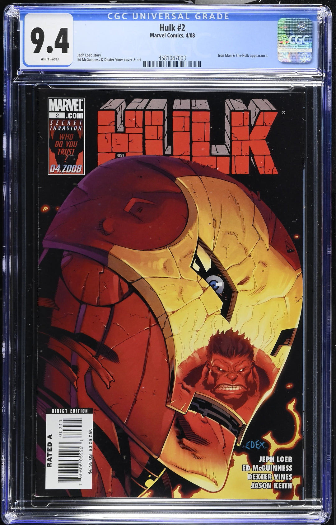 Hulk #2 CGC 9.4