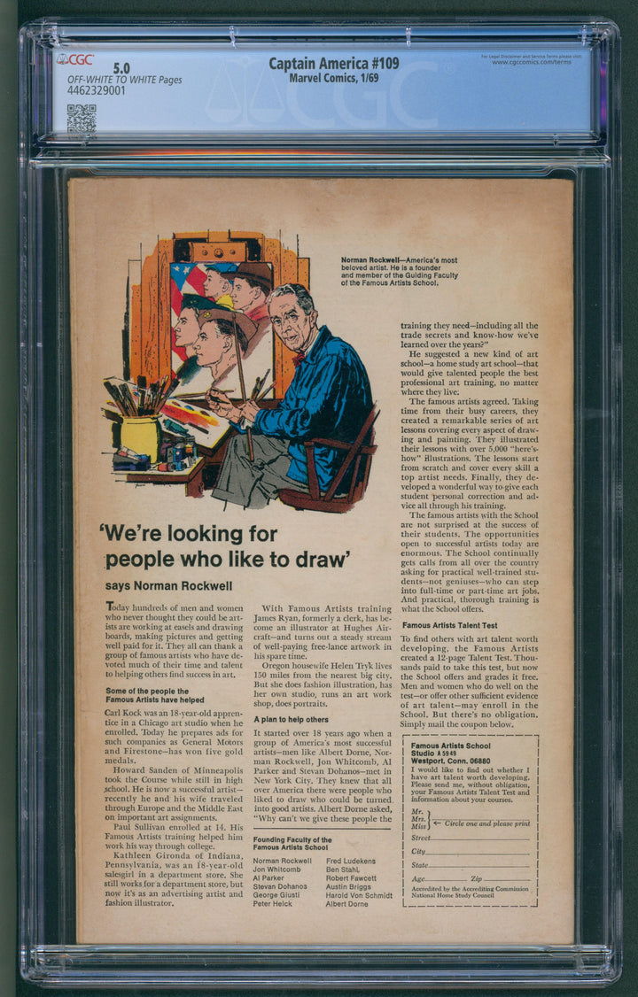 Captain America #109 CGC 5.0