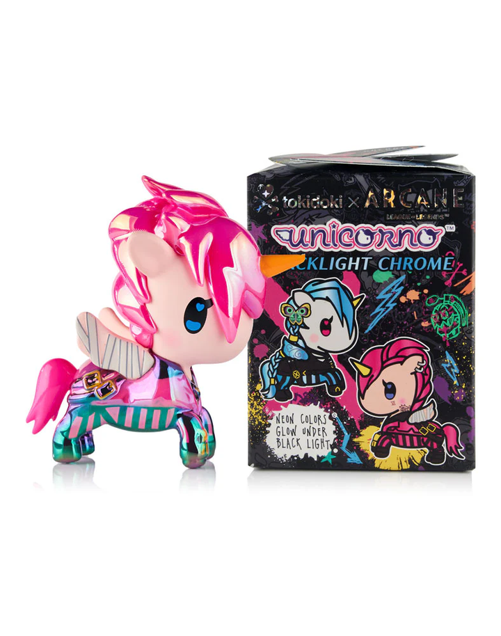 tokidoki x Arcane Unicorno Black Light  Chrome Blind Box