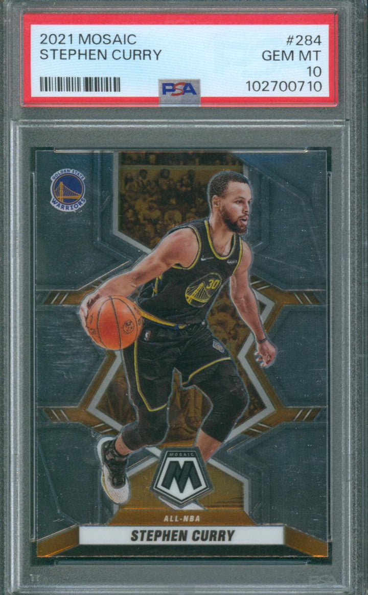 2021 Panini Mosaic Stephen Curry #284 PSA 10 GEM-MT