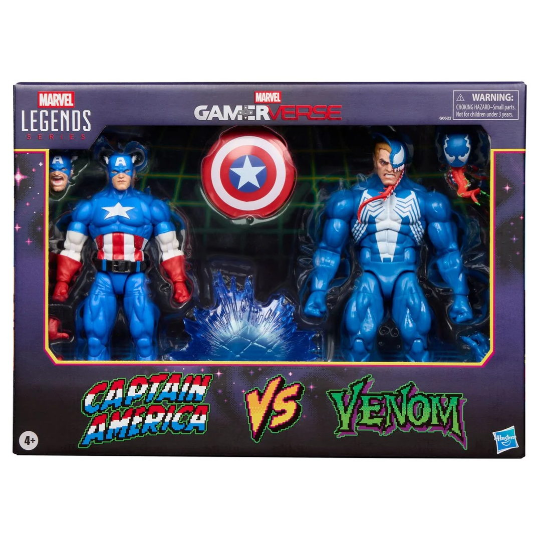 Marvel Legends Series Gamerverse Captain America vs. Venom 6-Inch Action Figures