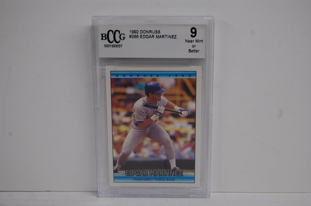 1992 Donruss Baseball Edgar Martinez #286 BCCG 9