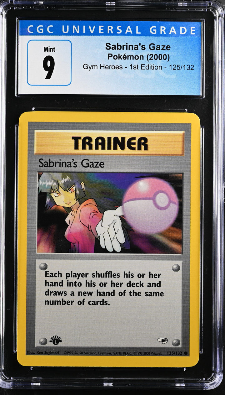Pokemon 2020 Sabrina's Gaze Gym Heroes 1st Edition 125/132 CGC 9