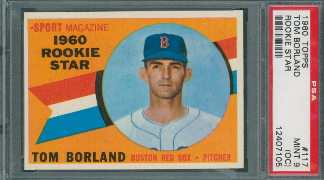 1960 Topps Baseball Tom Borland #117 PSA 9 Rookie Star