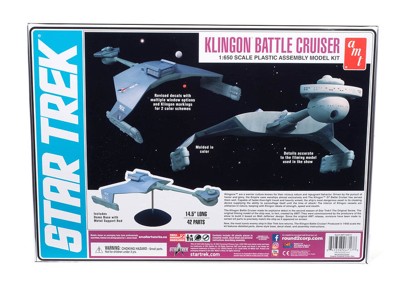 Star Trek Original Series Klingon Battle Cruiser 1/650 Scale Model Kit