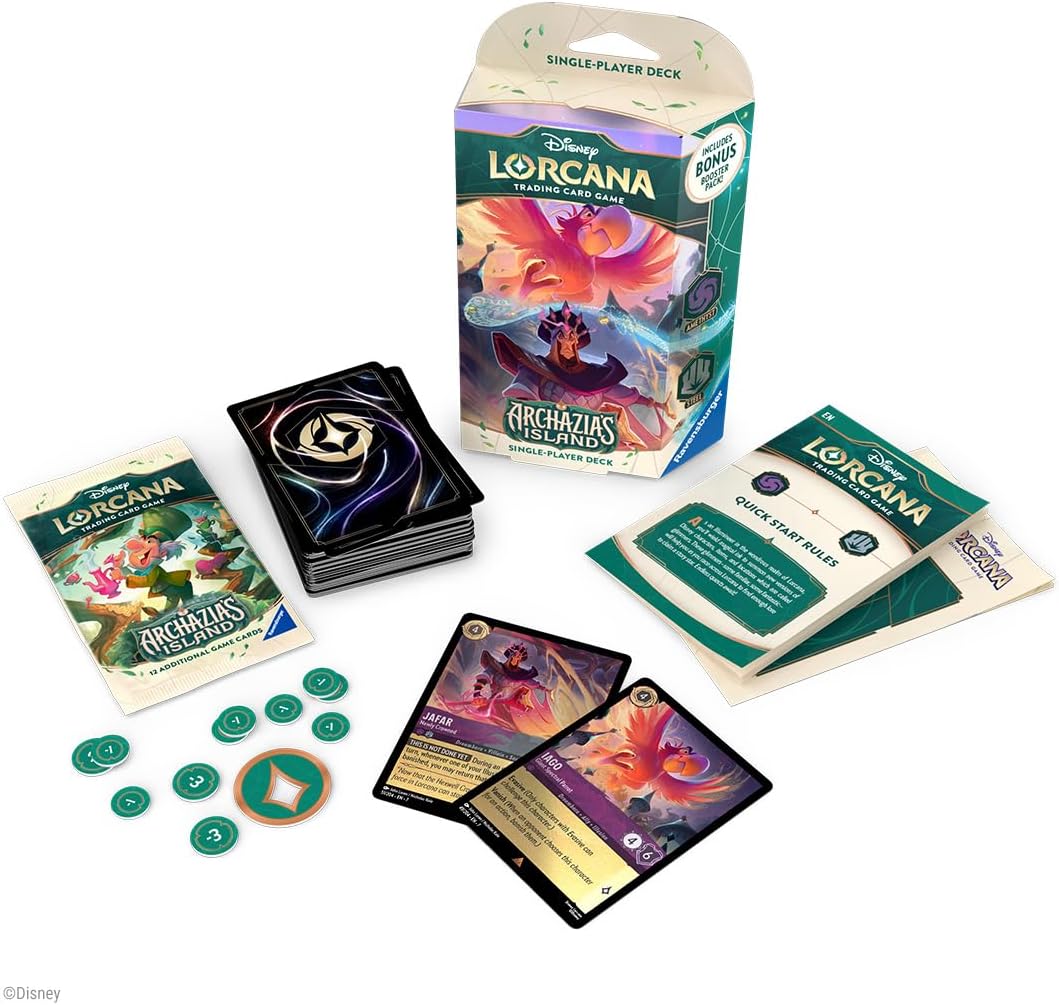 Disney Lorcana TCG: Archazia’s Island - Starter Deck: Amethyst/Steel (Iago & Jafar)