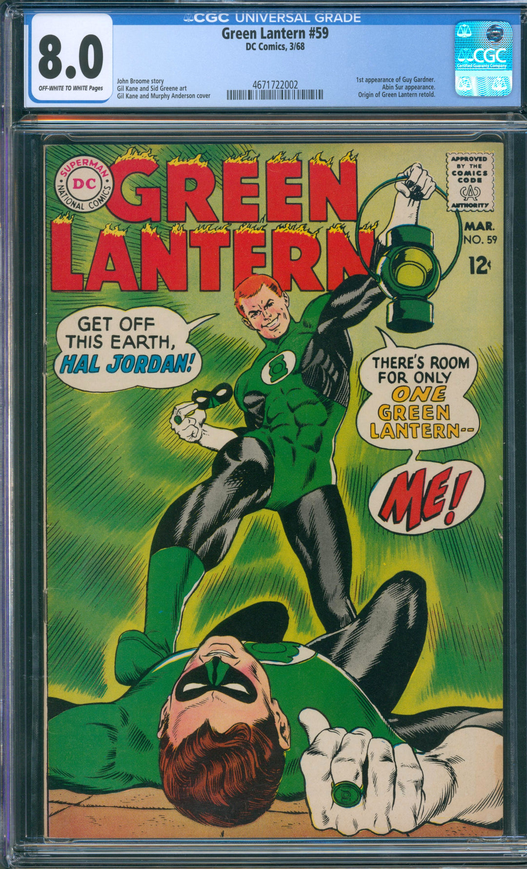 Green Lantern #59 CGC 8.0