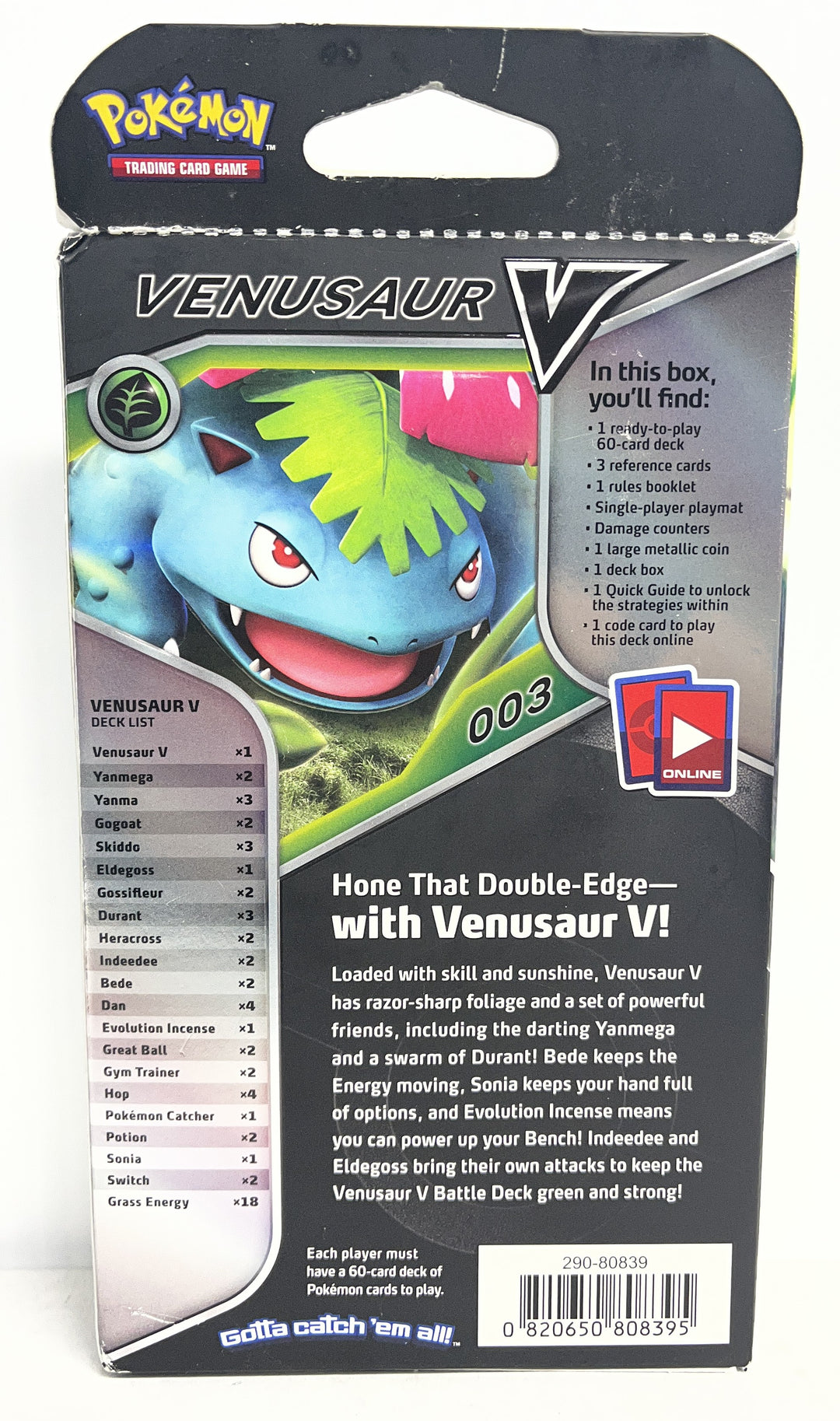 Pokemon Venusaur V Battle Deck