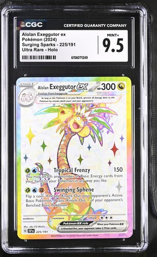 2024 Pokemon Alolan Exeggutor ex 255/191 Ultra Rare Holo CGC 9.5