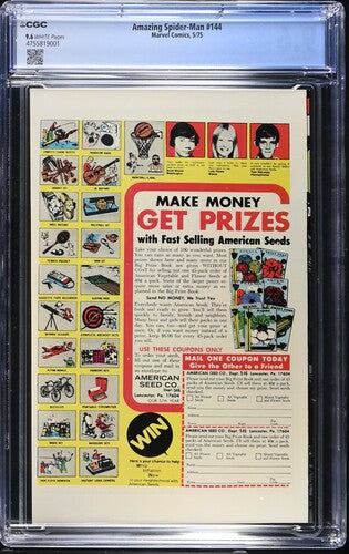 Amazing Spider-Man #144 CGC 9.6