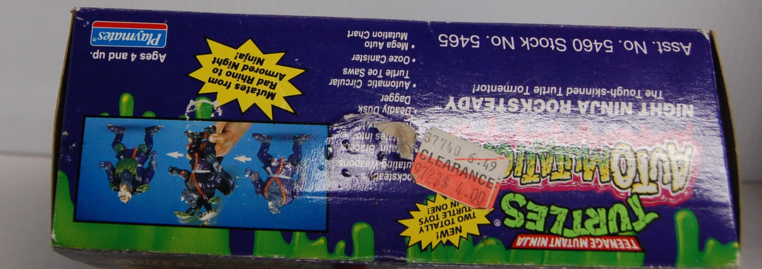 Ninja Turtles TMNT Auto Mutations - Night Ninja Rocksteady 1993 Complete