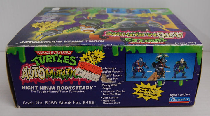 Ninja Turtles TMNT Auto Mutations - Night Ninja Rocksteady 1993 Complete