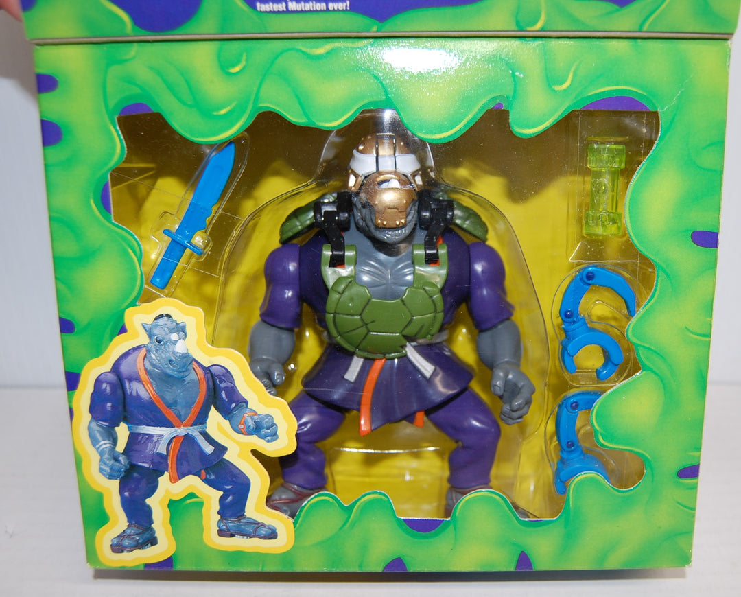 Ninja Turtles TMNT Auto Mutations - Night Ninja Rocksteady 1993 Complete