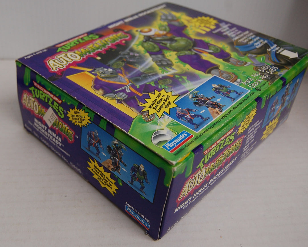 Ninja Turtles TMNT Auto Mutations - Night Ninja Rocksteady 1993 Complete