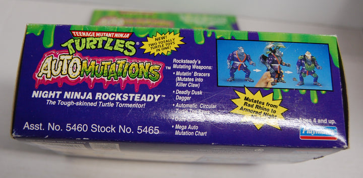 Ninja Turtles TMNT Auto Mutations - Night Ninja Rocksteady 1993 Complete
