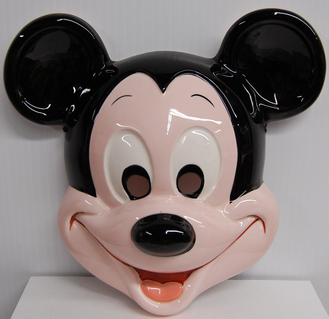 1980s Mickey Mouse Face - 8" Ceramic Hanging Wall Art / Mask - Hand Painted - RO Japan