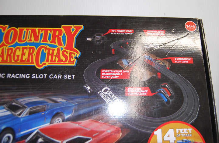 Auto World - Country Charger Chase 1:64 Electric Racing Slot Car Set SRS335 - 14ft Track