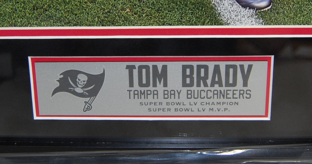 Tom Brady Super Bowl LV Champions M.V.P Passing Autograghed 16X20 Photo Fanatics Certification Football