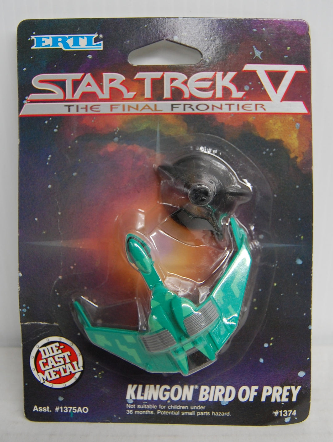 Star Trek V: The Final Frontier - Klingon Bird of Prey - Die-Cast 1989 Ertl #1374