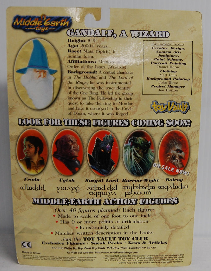 Toy Vault 1998 Middle Earth Toys - Lord of the Rings - Gandalf the White Figure