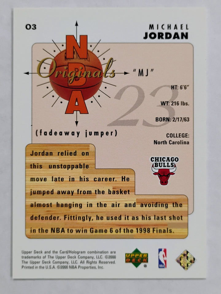 1999-00 Upper Deck Basketball Michael Jordan #03 NBA Originals