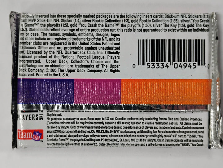 1995 Collector's Choice Football Sealed Pack