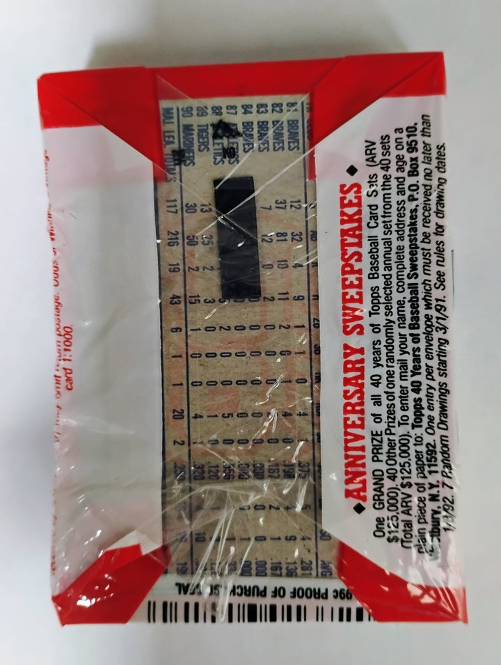 1991 Topps Baseball Cello Pack