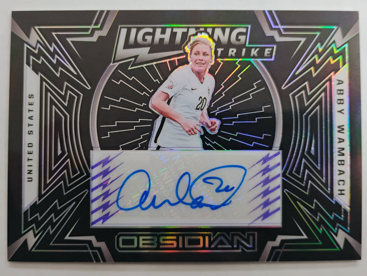 2021-22 Panini Obsidian Soccer Abby Wambach #LS-WAM Lightning Strikes 02/75
