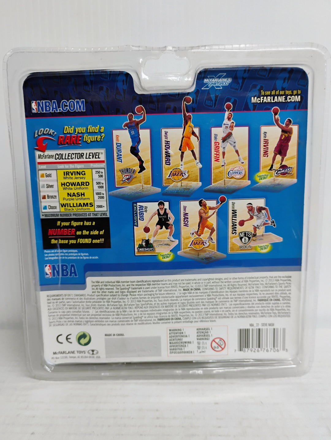 2013 Mcfarlane NBA Basketball XSportspicks Series 22 Steve Nash Lakers Purple Jersey Sealed