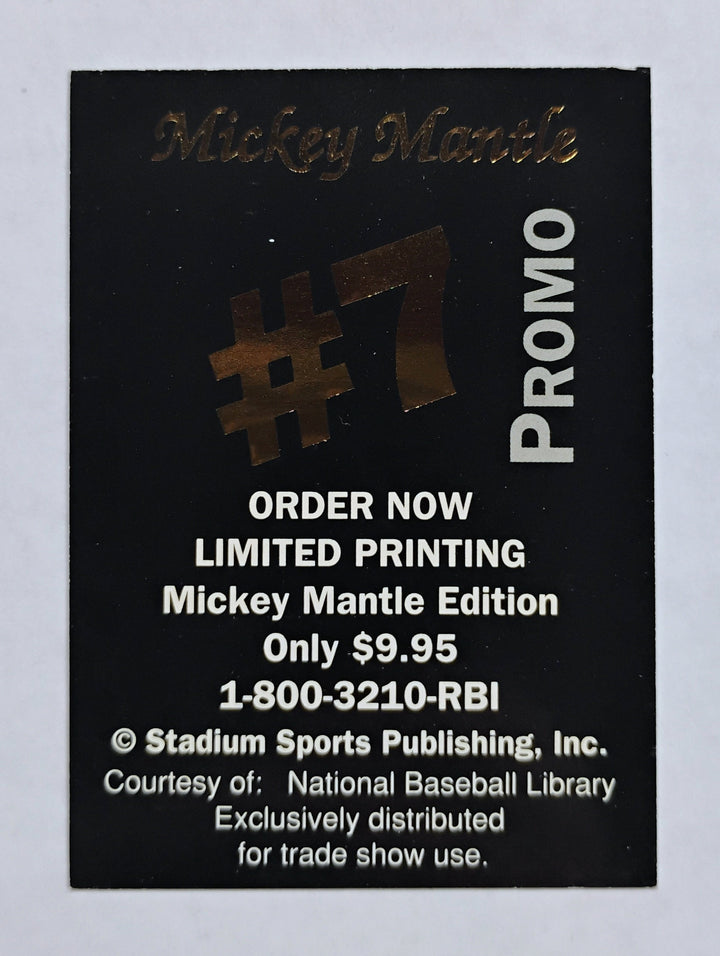 1996 RBI Magazine Mickey Mantle # 7 Promo Hologram