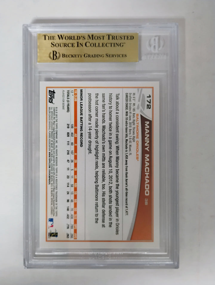 2013 Topps Opening Day Baseball Manny Machado Rookie BGS 9.5